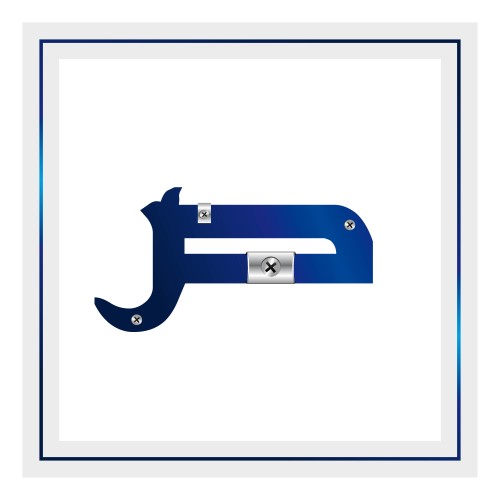 تصميم لغوي لإسم "جورا" بأسلوب فني على شكل أداة معدنية.