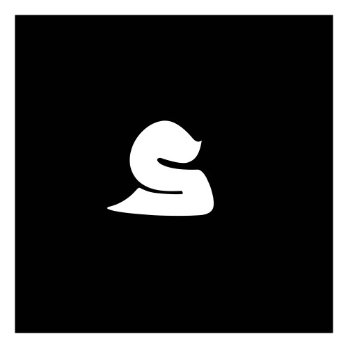 شعار على شكل حرف "S" باللون الأبيض على خلفية سوداء.

-