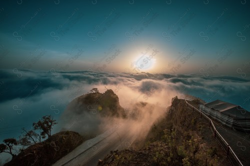 A snapshot showing the Black Mountain in the Jazan region in the south of the Kingdom of Saudi Arabia, historical and tourist landmarks, mountain heights, Jazan mountains, mountainous nature in Jazan