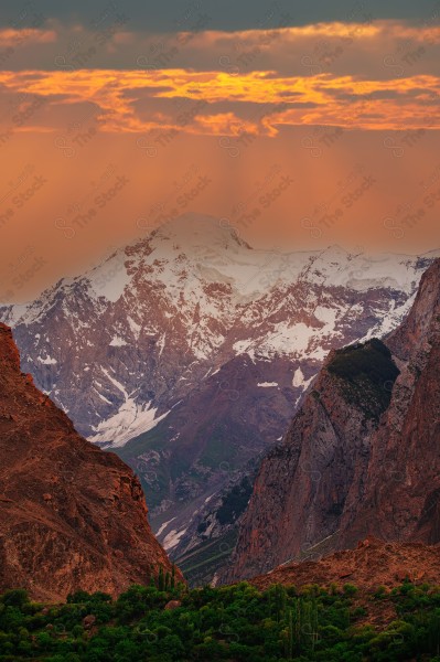 A beautiful of Rakaposhi Mountain Hunza Valley Pakistan