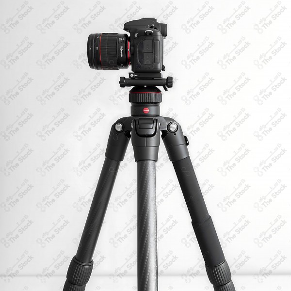 DSLR camera mounted on a tripod. by AI