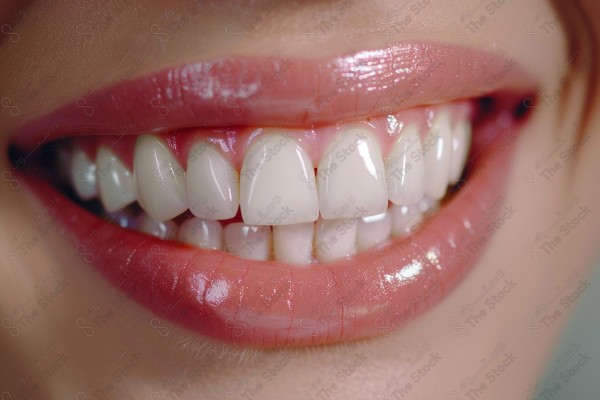 Lady's smile - teeth.