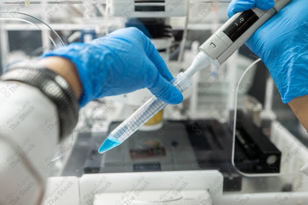 A picture of a group of medical tools used in a blood test