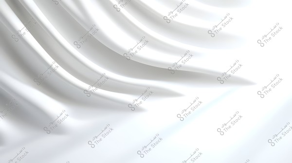 An image showing the details of soft, white, folded fabric, with lights and shadows highlighting the fabric\'s texture, creating a calming and aesthetic effect.