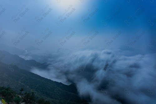 A snapshot showing the Black Mountain in the Jazan region in the south of the Kingdom of Saudi Arabia, historical and tourist landmarks, mountain heights, Jazan mountains, mountainous nature in Jazan