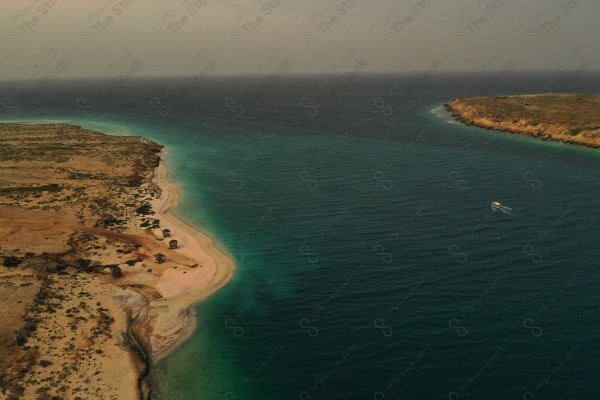 Aerial image of one the breathtaking islands of Jazan