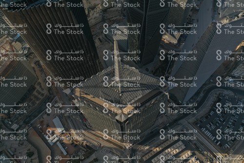 لقطة جوية لأبراج مركز الملك عبدالله المالي في العاصمة الرياض نهارًا