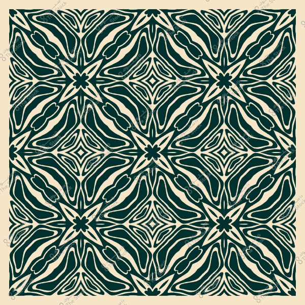 نمط زخرفي هندسي بتفاصيل معقدة وألوان داكنة.