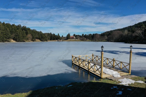 A picture from the lake of Bolu city in Turkey