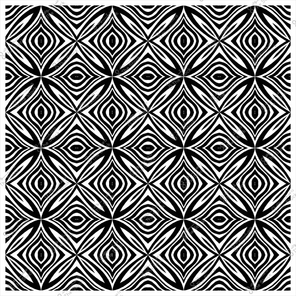 نمط هندسي أبيض وأسود متموج ومتكرر.