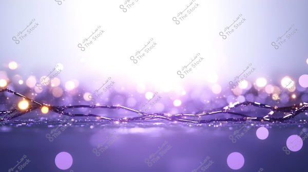 An image featuring glowing bokeh lights in shades of purple, scattered on a soft blurred background. Shimmering strands connect the lights, giving a magical and modern impression.