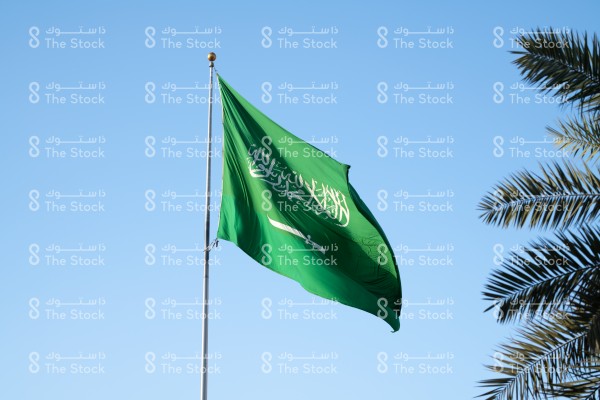 سارية العلم السعودي، العلم السعودي يرفر في وضح النهار