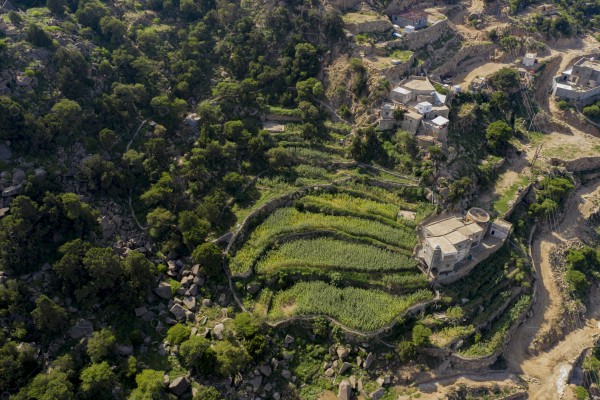 Uniquely designed agricultural terraces in southern Saudi Arabia, Jazan region