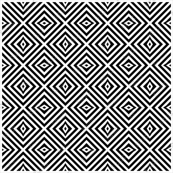 نمط هندسي مكون من خطوط سوداء وبيضاء بأشكال مربعات متداخلة.