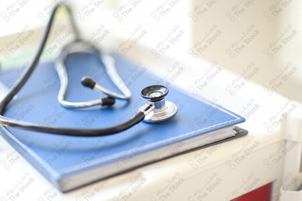 A stethoscope for examining a doctor on a table in health medical laboratories, providing medical consultations and health services, medicine and health care