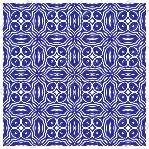 نمط أزرق أبيض يتميز بتصميم هندسي متكرر