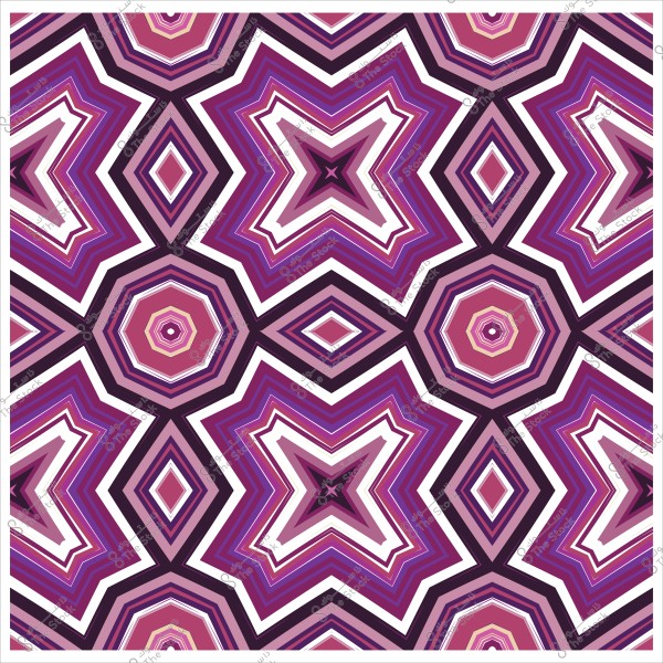 نمط هندسي بأشكال نجمية متعددة الألوان باللونين الأرجواني والوردي.