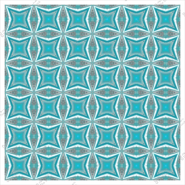 Geometric pattern with repeating star-shaped designs in blue and gray colors.