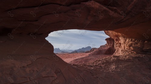 كثبان رملية, سلسلة من الجبال في تبوك، سماء صافية.