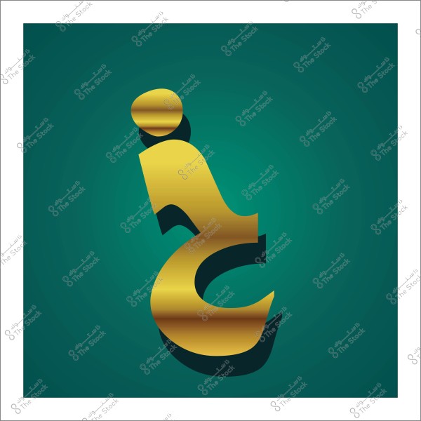 علامة استفهام ذهبية بتصميم ثلاثي الأبعاد على خلفية خضراء.