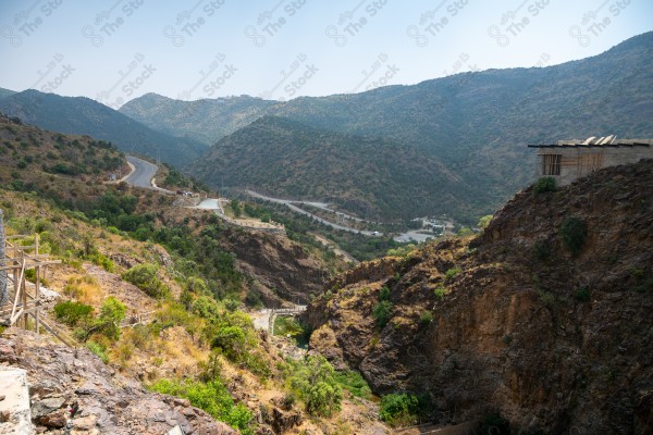 A beautiful landscape of Mountains, From Al Shallal Park, Al Baha, Saudi Arabia