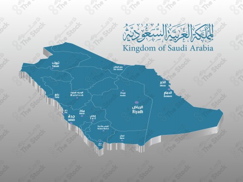 خريطة المملكة العربية السعودية، تجسيم ثلاثي الأبعاد