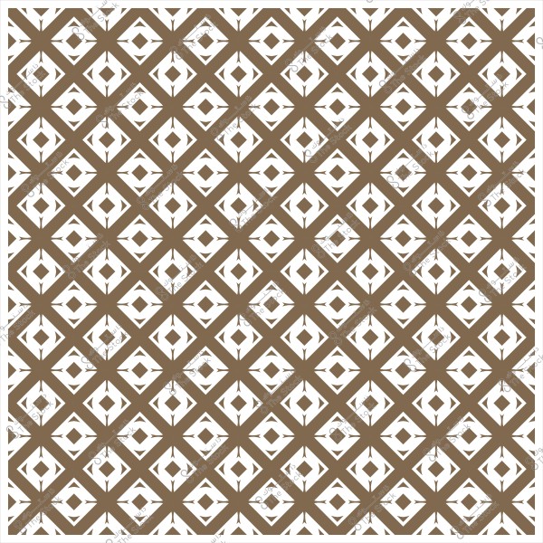 نمط هندسي بأشكال معينية متكررة باللون البني والأبيض.