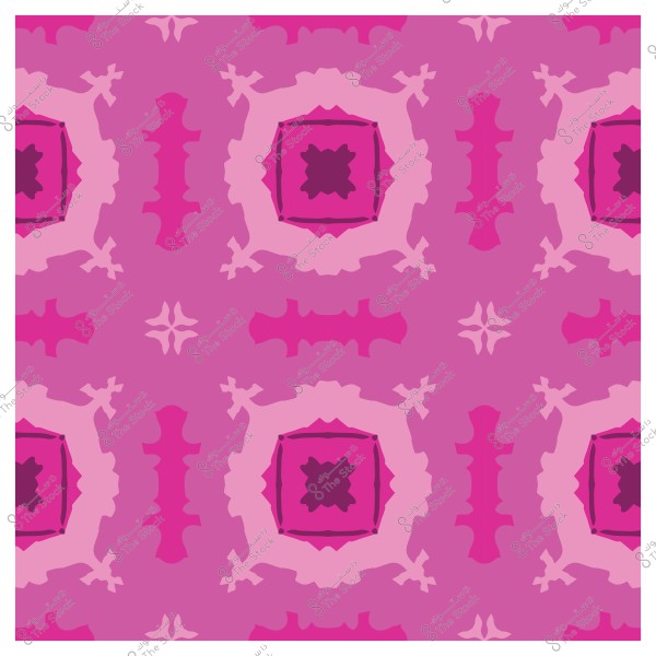 نمط هندسي متناظر بألوان وردي وأرجواني.