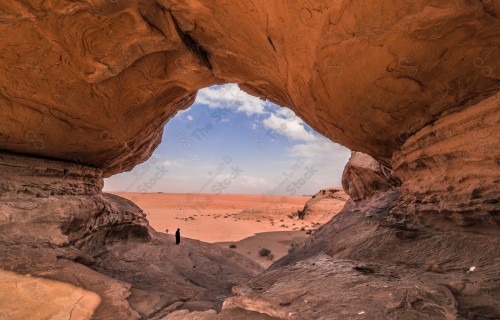 كثبان رملية، سلسلة من الجبال في تبوك، سماء صافية.