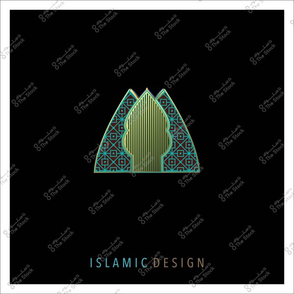 Geometric Islamic design with patterns on a black background.