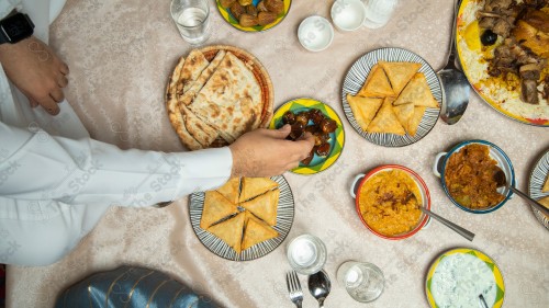 فطور عائلة سعودية برمضان ،سفرة رمضان