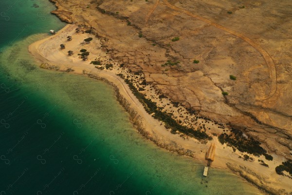 Aerial image of one the breathtaking islands of Jazan