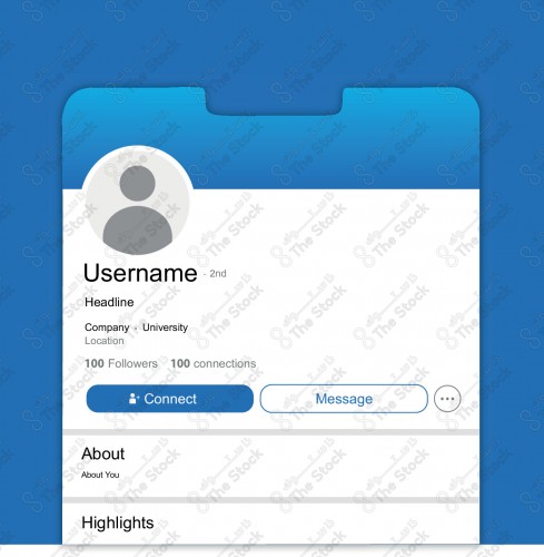 Personal account page on LinkedIn Mockup