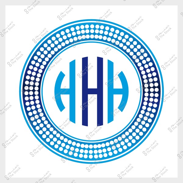 شعار دائري بتصميم أزرق وأبيض يحتوي على حروف \"H\" مزدوجة وكلمة \"هلال\" مكتوبة بالعربية.