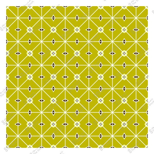 نمط هندسي بأشكال متماثلة باللونين الأصفر والبني.