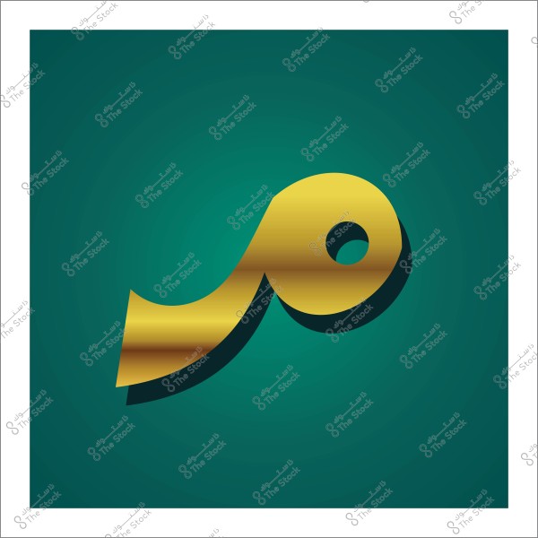 Golden logo on a dark green background.