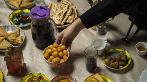 فطور عائلة سعودية برمضان ، سفرة رمضان