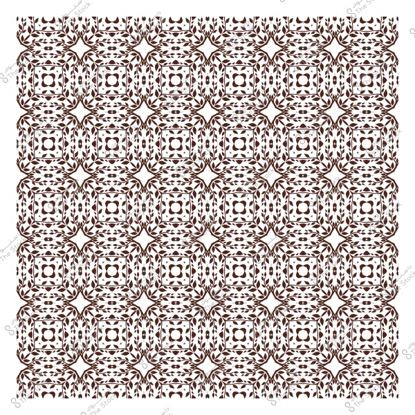 نمط زخرفي بتصميم متكرر يحتوي على أشكال هندسية بنية اللون.