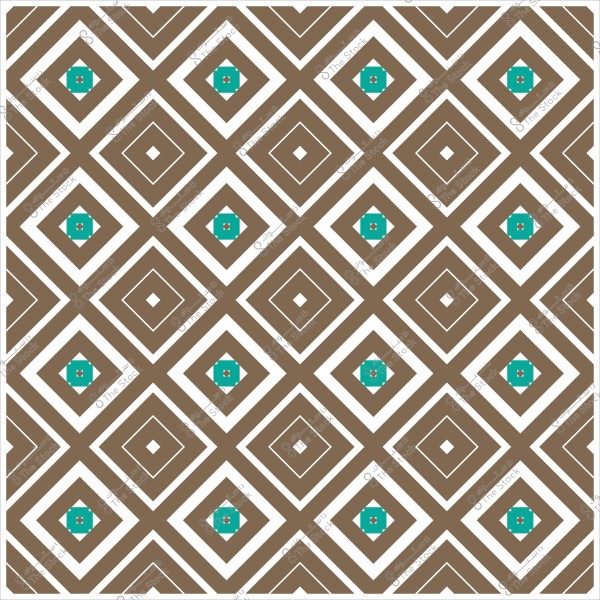 نمط هندسي مكرر بأشكال مربعة بنية وزرقاء وبيضاء.