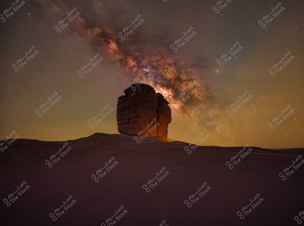 Mountain under the galaxy core