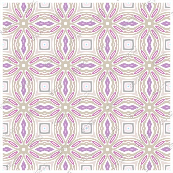 نمط هندسي متكرر بألوان الوردي والبنفسجي مع تفاصيل مربعات وأشكال بيضاوية.