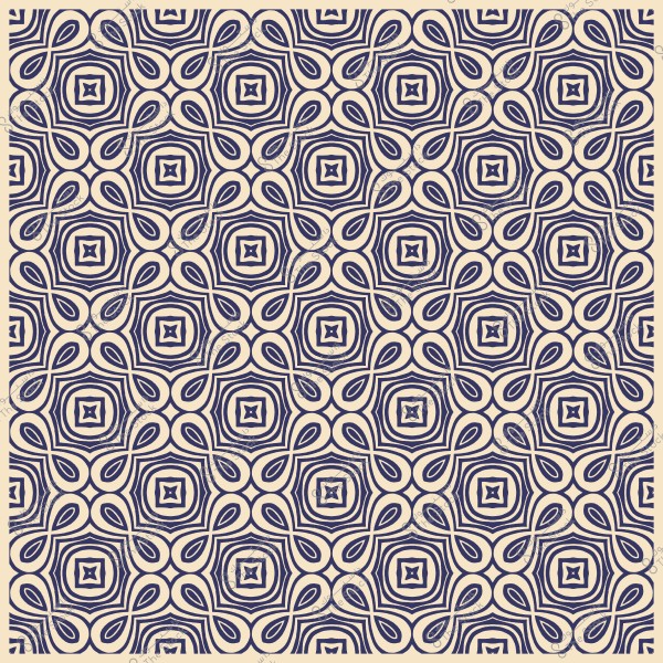 نمط زخرفي هندسي معقد بألوان داكنة على خلفية فاتحة.