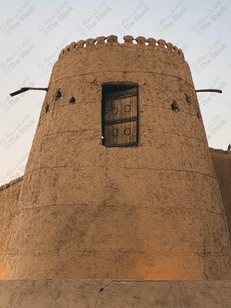 A close-up of the historic Al-Dalam Wall Castle in Al-Dalam Governorate, Riyadh Region, Archaeological historical monuments