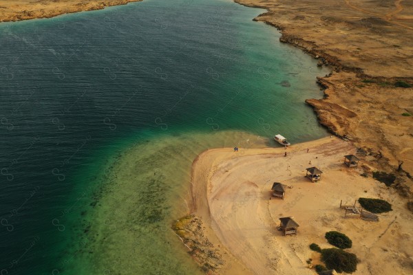 Aerial image of one the breathtaking islands of Jazan