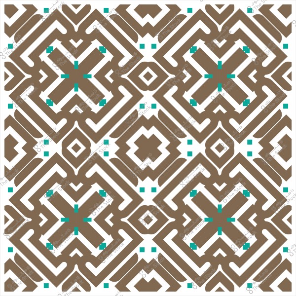 نمط هندسي بني وزيتي يتكرر بشكل متناسق.