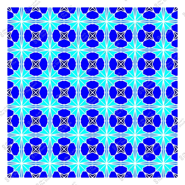 نمط هندسي مكون من أشكال متكررة باللونين الأزرق الفاتح والأزرق الداكن. يتميز التصميم بأشكال سداسية وزوايا حادة تخلق تأثيراً بصرياً متناسقاً وجذاباً.

-