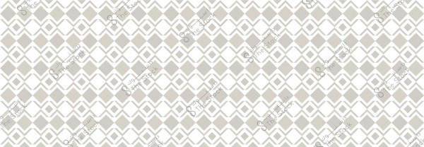 A geometric pattern consisting of repeating diamond shapes in beige on a white background. The design is repeated horizontally and vertically, creating a symmetrical appearance.