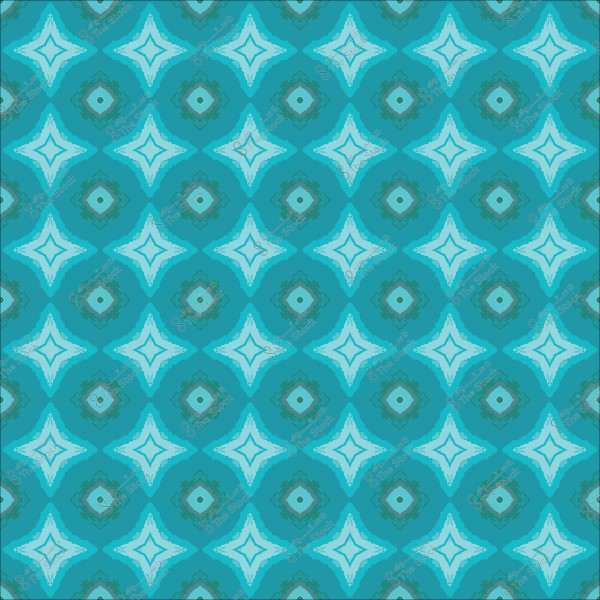 Decorative pattern with repeating geometric shapes in light blue and dark blue.