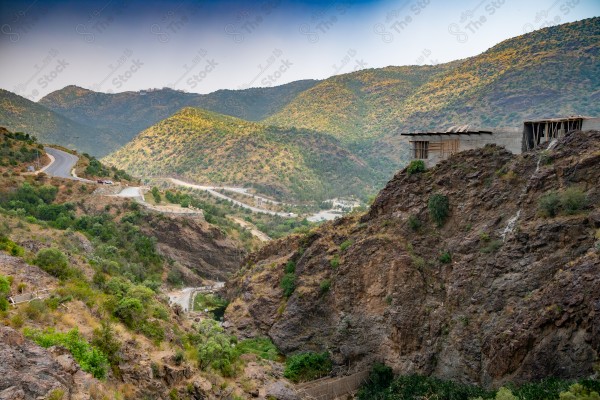 A beautiful landscape of Mountains, From Al Shallal Park, Al Baha, Saudi Arabia