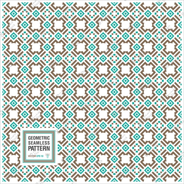 نمط هندسي متكرر بألوان بني وأزرق فاتح.